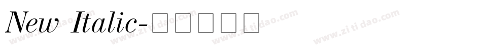 New Italic字体转换